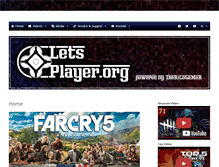 Tablet Screenshot of letsplayer.org